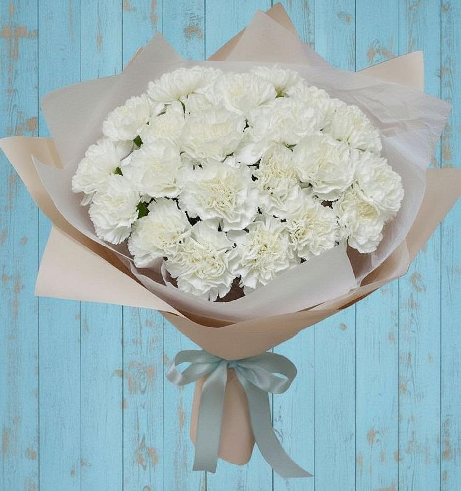 Букет цветов из: Гвоздики в Попутная