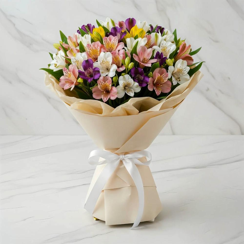 Букет цветов из: Альстромерии в Попутная