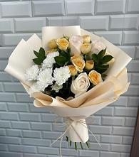 Букет цветов из:  Розы и Хризантемы в Попутная