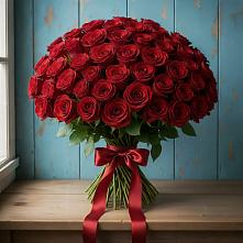 Букет Красные розы Блэк Меджик в Попутная