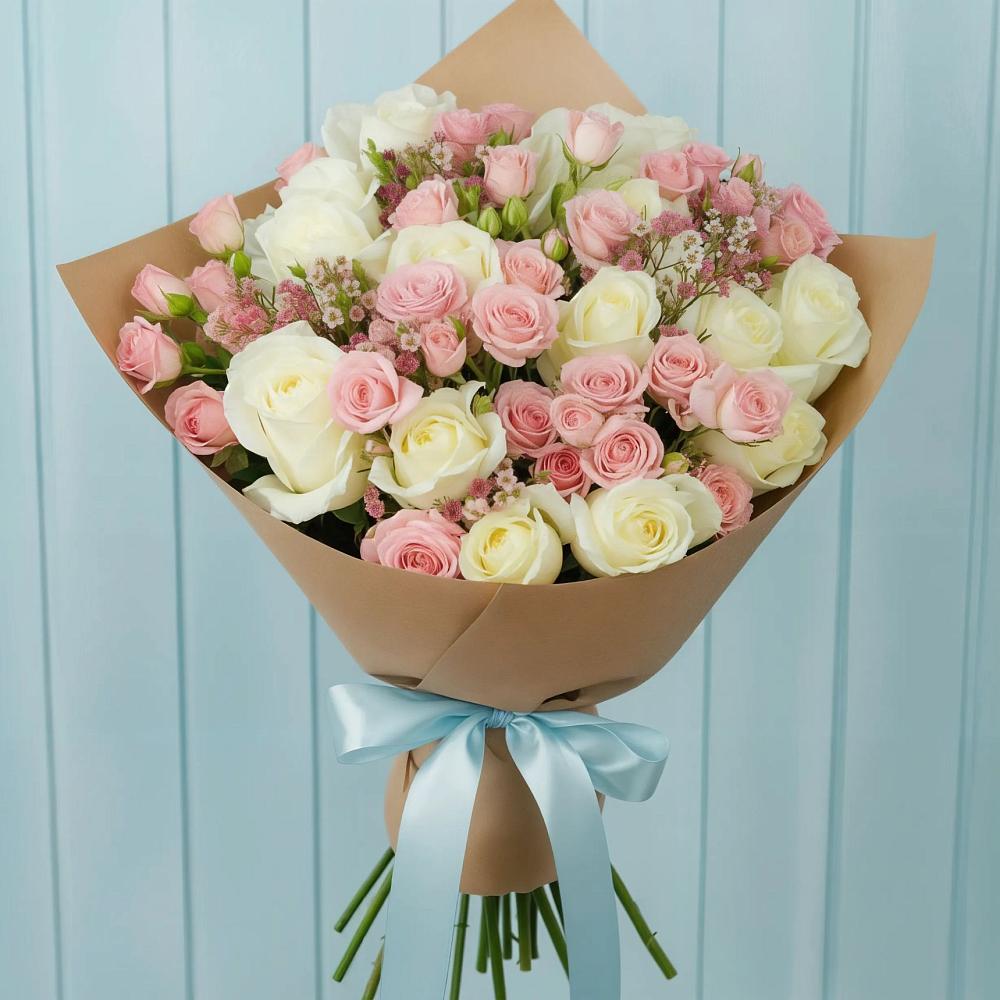 Букет цветов из: Розы в Попутная