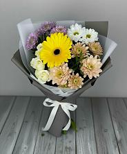 Букет цветов из:  Розы, Герберы и Хризантемы в Попутная