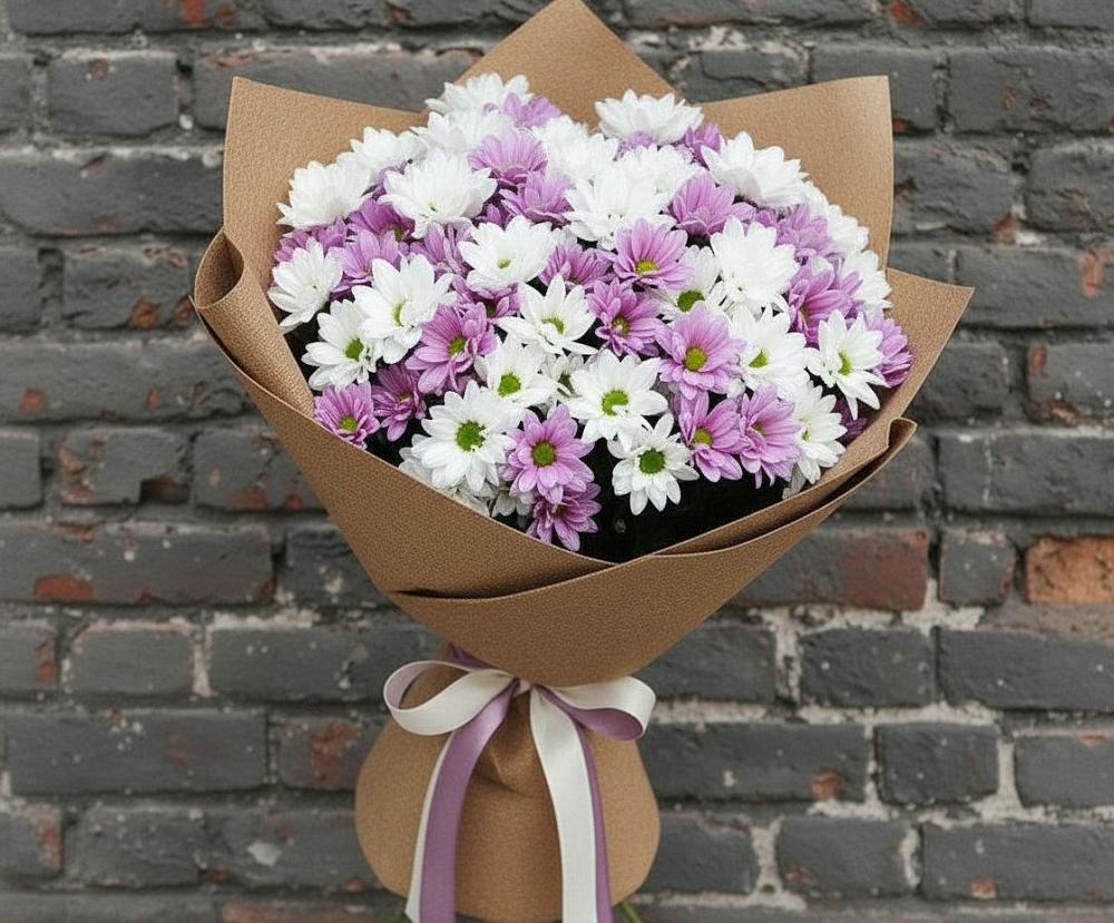 Букет цветов из: Хризантемы в Попутная