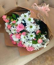 Букет цветов из:  Розы и Хризантемы в Попутная