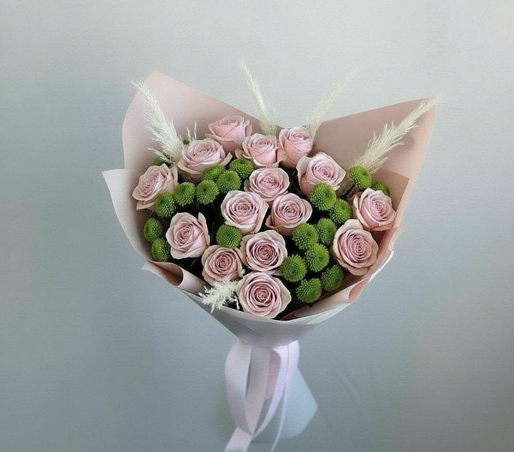 Букет цветов из: Розы и Хризантемы в Попутная