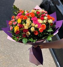 Букет Микс из разноцветных кустовых роз #REPLACE_PRED# Попутная