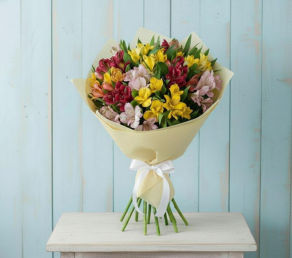 Букет цветов из: Альстромерии в Попутная