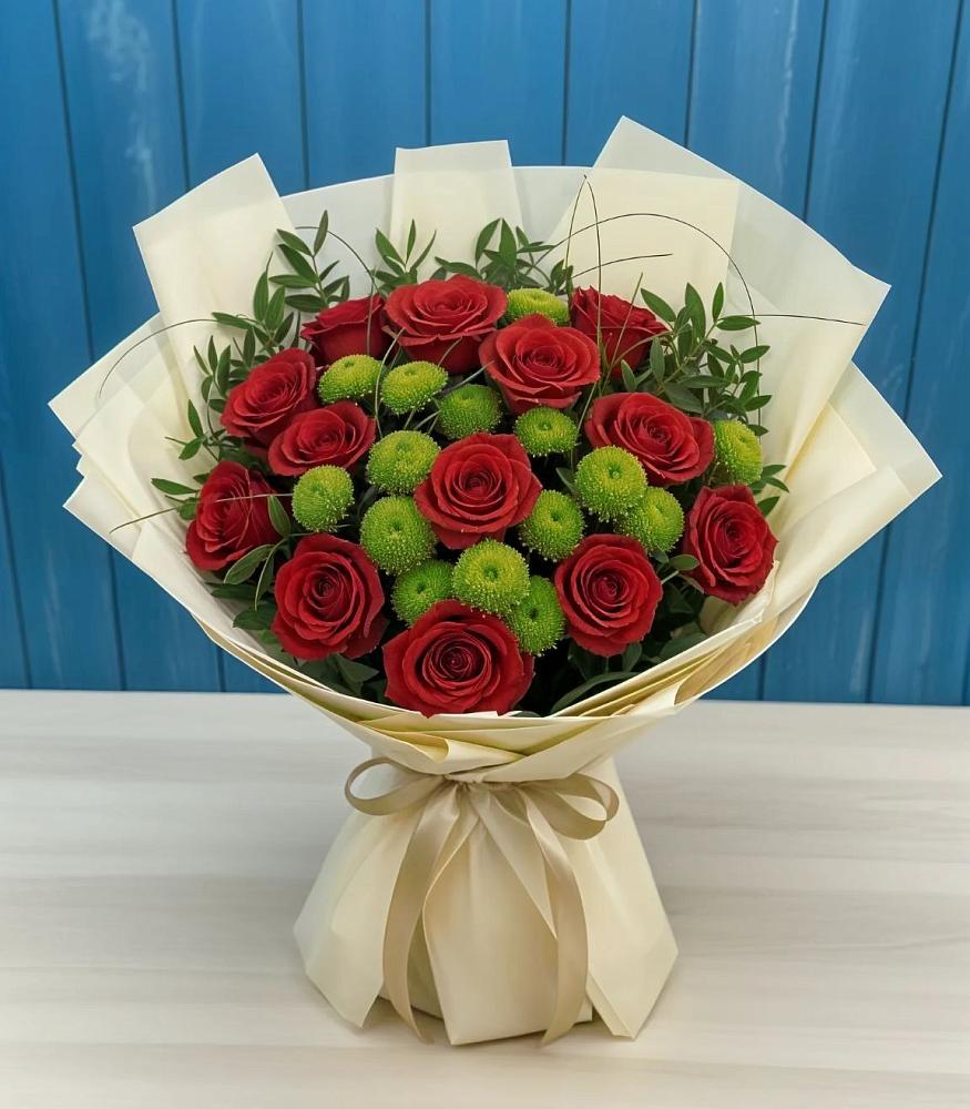 Букет цветов из: Розы и Хризантемы в Попутная