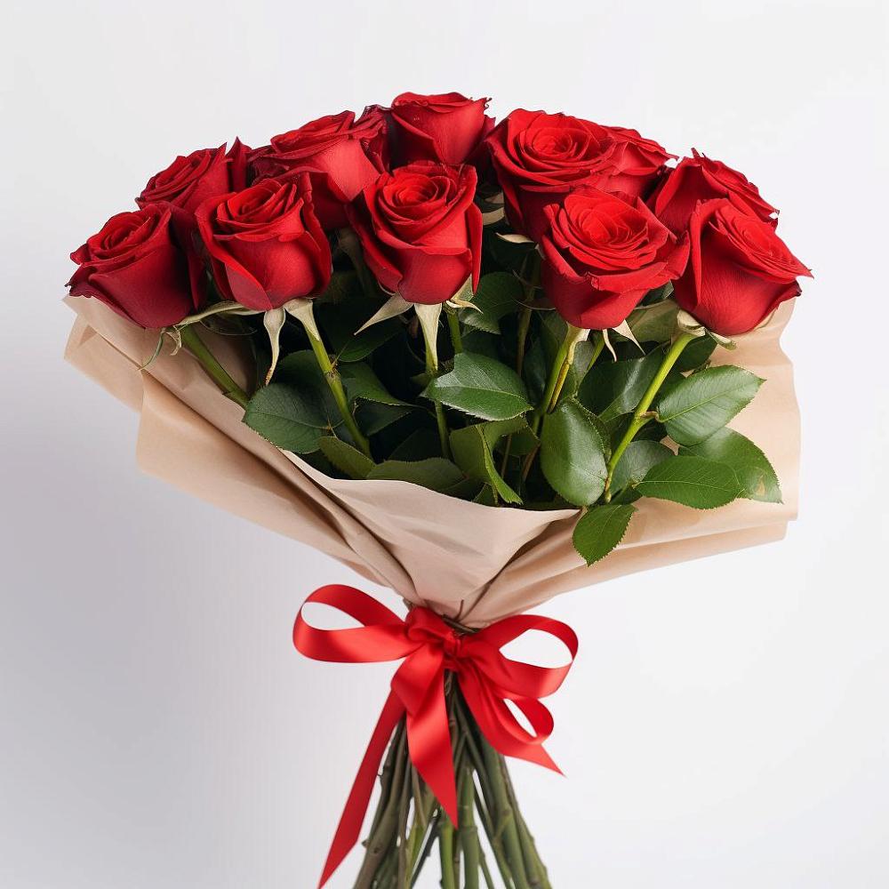 Букет 11 Красных роз Эдлесс Лав в Попутная